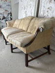 Geo lll mahogany camel back settee