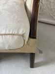 Geo lll mahogany camel back settee