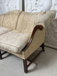 Geo lll mahogany camel back settee