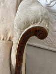 Geo lll mahogany camel back settee