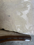 Geo lll mahogany camel back settee