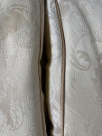 Geo lll mahogany camel back settee