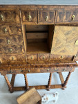 C17th Oyster cabinet on  stand