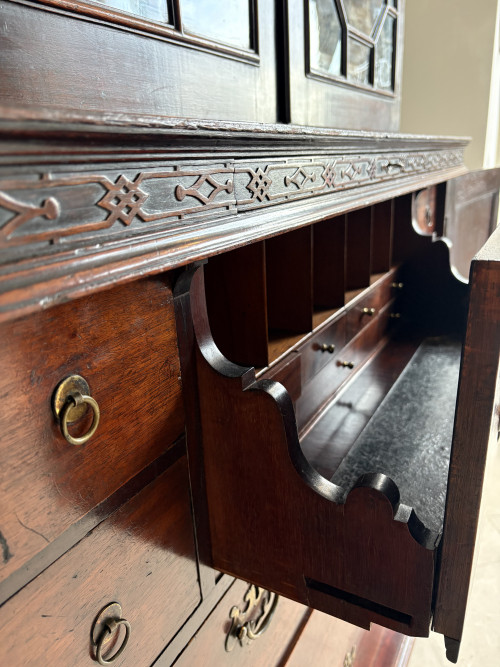 Georgian mahogany Chippendale bookcase