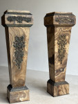 C19th pair of marble (onyx) plinths