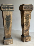 C19th pair of marble (onyx) plinths
