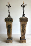 C19th pair of marble (onyx) plinths