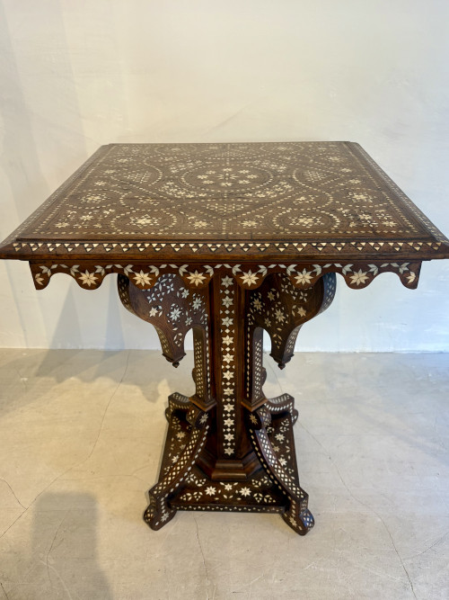 C19th walnut Hoshiarpur occasional table
