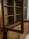 C19th burr walnut breakfront bookcase