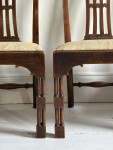 Set of rare C18th Geo ll walnut chairs
