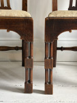 Set of rare C18th Geo ll walnut chairs