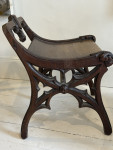 C19th Gothic Oak small seat / stool In  the manner of Pugin.