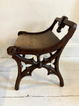 C19th Gothic Oak small seat / stool In  the manner of Pugin.