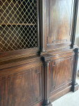 Large exceptional regency mahogany breakfront bookcase by Gillows