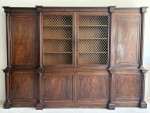 Large exceptional regency mahogany breakfront bookcase by Gillows
