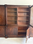 Large exceptional regency mahogany breakfront bookcase by Gillows