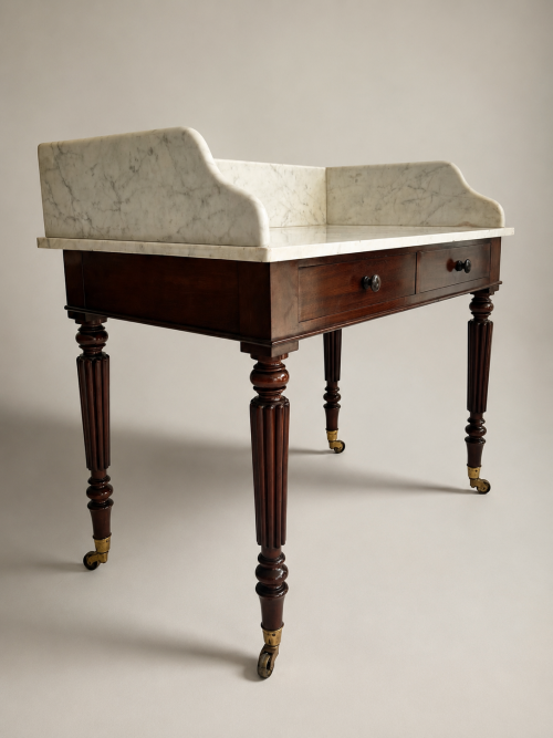 Gillows Regency mahogany and marble wash stand