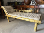 C19 th painted Faux bamboo daybed