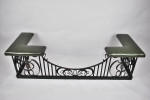 Art Nouveau blackened steel club fender by Thomas Hadden, Edinburgh