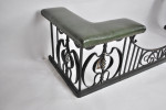 Art Nouveau blackened steel club fender by Thomas Hadden, Edinburgh