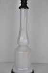 Victorian opaline white glass column lamp base