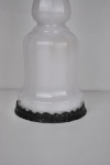 Victorian opaline white glass column lamp base