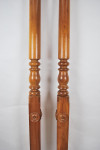 A pair of 19th century Birch wood bed posts