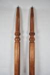 A pair of 19th century Birch wood bed posts
