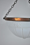 Large opaline plafonnier pendant light
