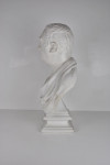 20th century white painted plaster portrait bust of The Hon. Charles James Fox (British 1749-1806)
