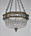 19th century gilt bronze and gut glass lantern