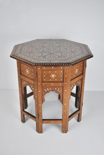 A vintage Anglo-Indian hardwood side table