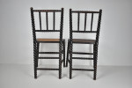 Pair of bobbin turned chairs
