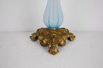 Blue opaline lamp, circa 1840
