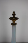 Blue opaline lamp, circa 1840