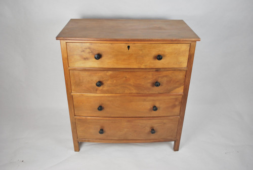 1920's walnut chest of drawers with ebony handles by Gordon Russell Ltd.