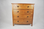 1920's walnut chest of drawers with ebony handles by Gordon Russell Ltd.