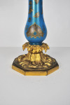 William IV ormolu and blue glass lamp base.  English, circa 1840