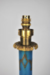 William IV ormolu and blue glass lamp base.  English, circa 1840