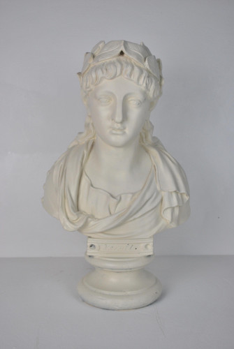 A Regency plaster bust of Virgil by Robert Shout, Holborn