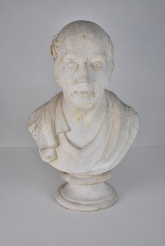 English plaster library busts of a gentleman