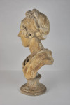 English plaster library bust of a woman