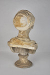 English plaster library bust of a woman