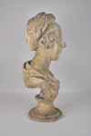 English plaster library bust of a woman
