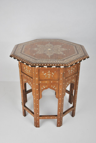 Early 20th century Anglo Indian teak octagonal occasional table