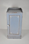 19th century blue and white painted pot cupboard