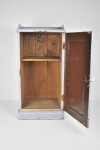 19th century blue and white painted pot cupboard