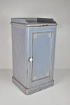 19th century blue and white painted pot cupboard