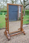 Scottish oak cheval mirror