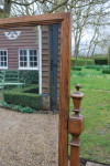 Scottish oak cheval mirror